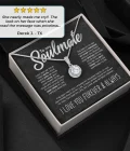 Valentine's Sale 40%: To My Soulmate - "My Life, Love & Best Friend" Sparkling Pendant - Image 4